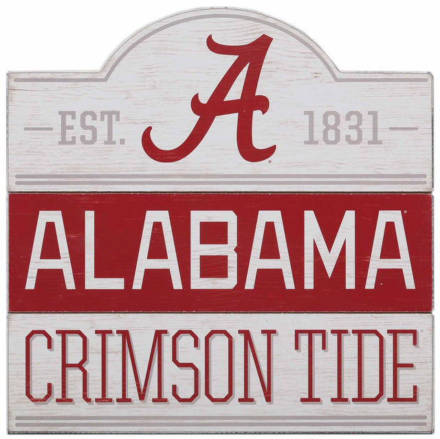 University of Alabama Bump Planked Wood Wall Decor