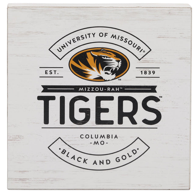 Decoración de pared de madera de los Tigres de la Universidad de Missouri