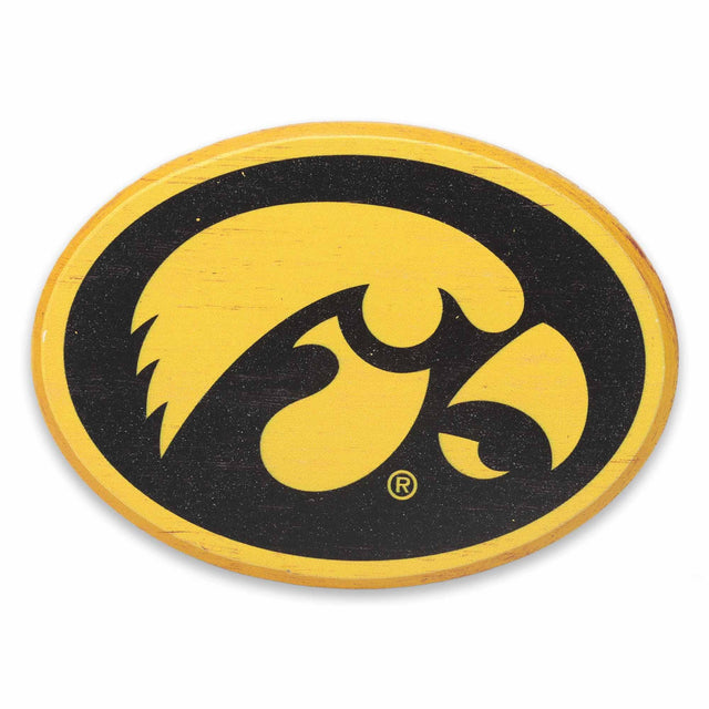 The University of Iowa Logo Wood Magnet