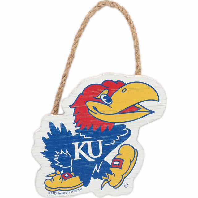 University of Kansas Logo Icon Mini Hanging Wood Wall Decor