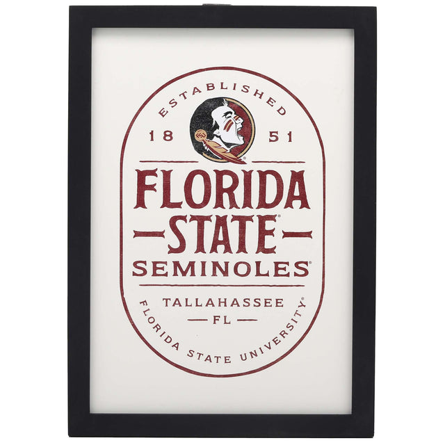 Florida State University Badge Framed Wood Wall Decor