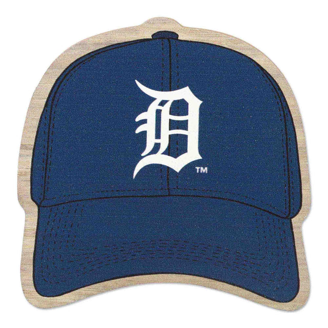 Detroit Tigers Baseball Cap Wood Magnet