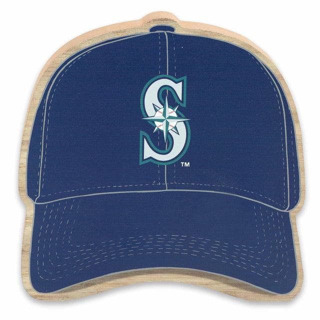 MLB Seattle Mariners Ballcap Tabletop Wood Decor