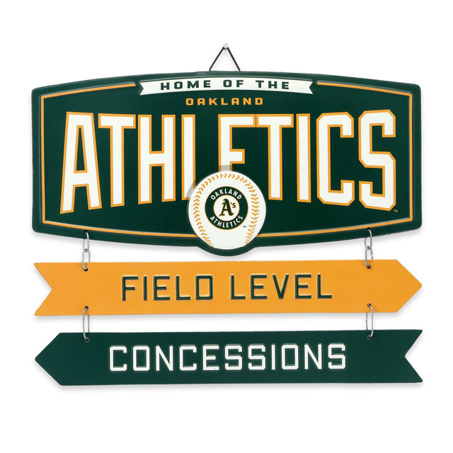 Oakland Athletics Field Level Concessions Metal Sign