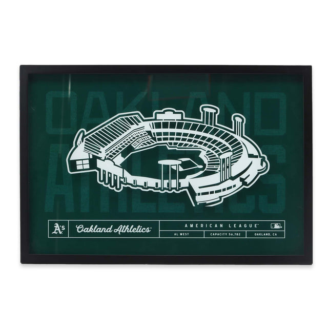 Oakland Athletics Stadium Glass Framed Wall Decor