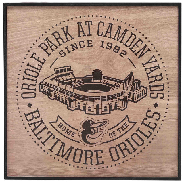 Baltimore Orioles Park At Camden Yards Framed Wood Wall Decor