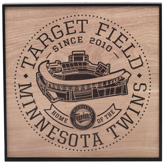 Minnesota Twins Target Field Framed Wood Wall Decor