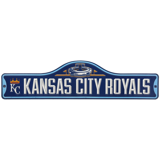 Letrero de metal para calle de los Kansas City Royals