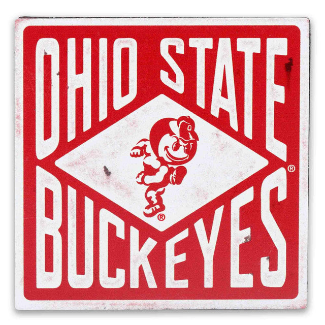 Imán de metal vintage de los Buckeyes de la Universidad Estatal de Ohio