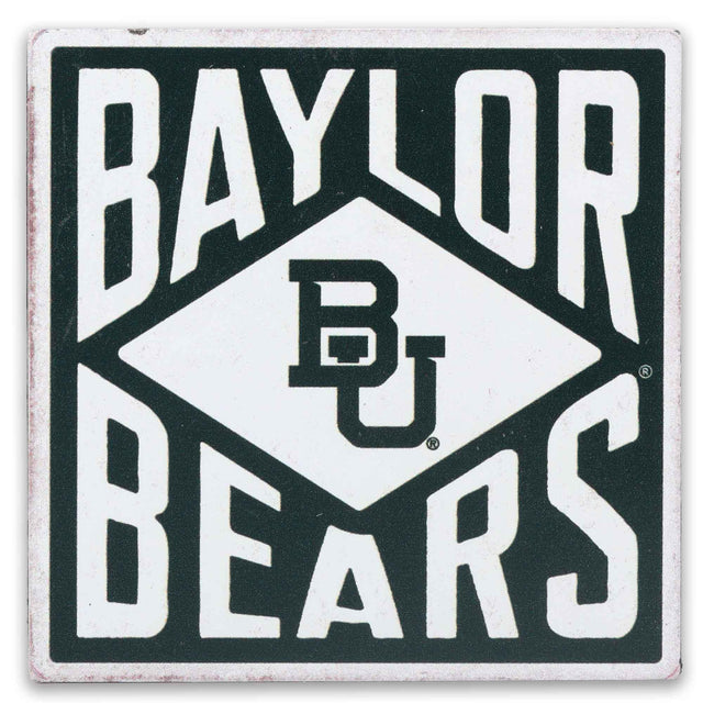 Imán de metal vintage de los Bears de la Universidad de Baylor