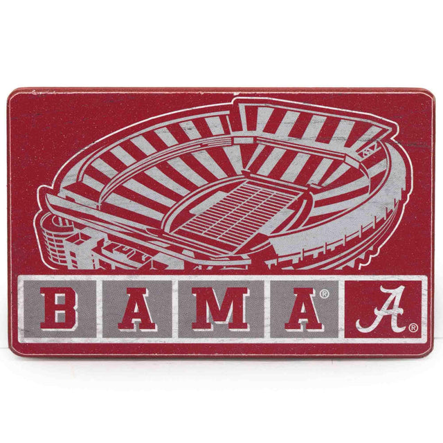 University of Alabama Football Stadium Wood Magnet