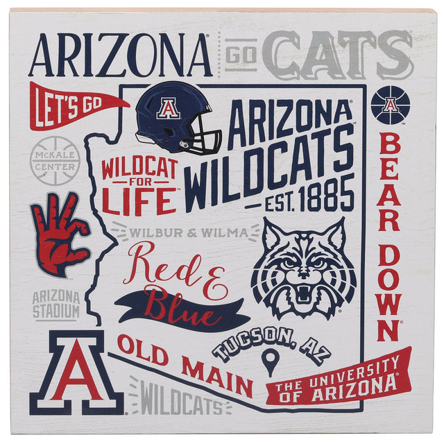 University of Arizona Collage Wood Wall Decor