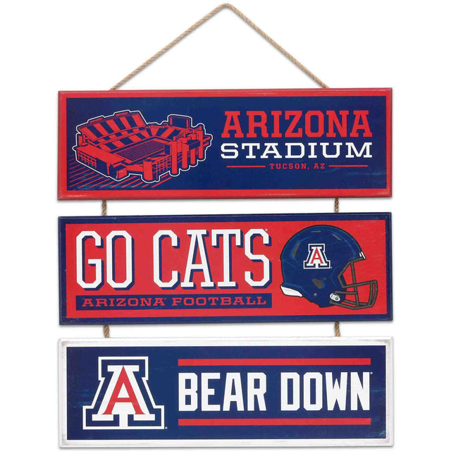 University of Arizona Wildcats Linked Wood Wall Decor