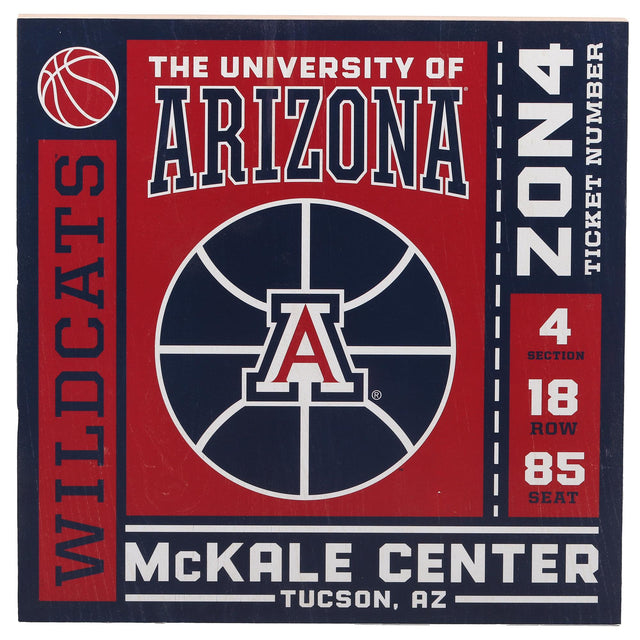 University of Arizona Ticket Wood Wall Decor