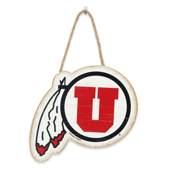 University of Utah Logo Icon Mini Hanging Wood Wall Decor