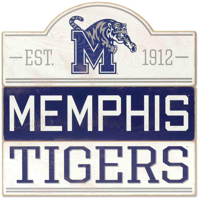 University of Memphis Bump Planked Wood Wall Decor