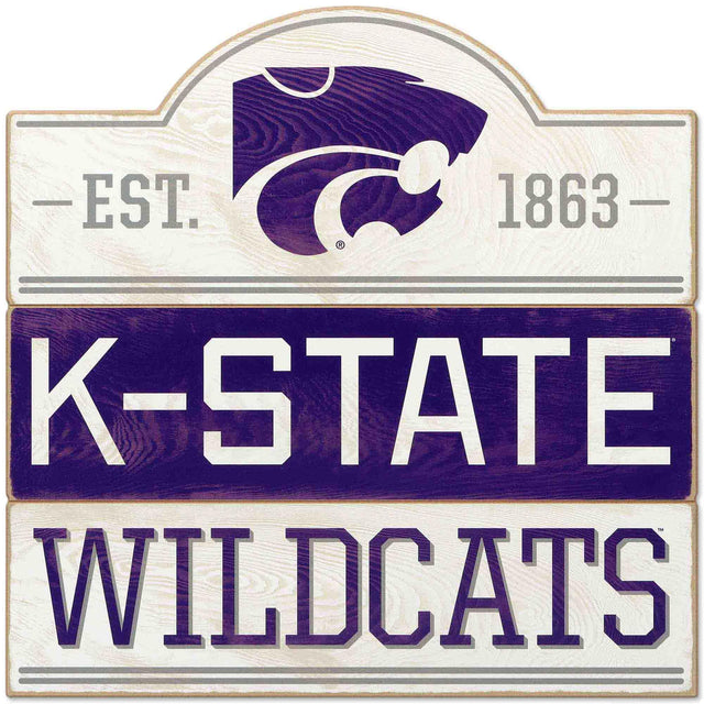 Kansas State University Bump Planked Wood Wall Decor