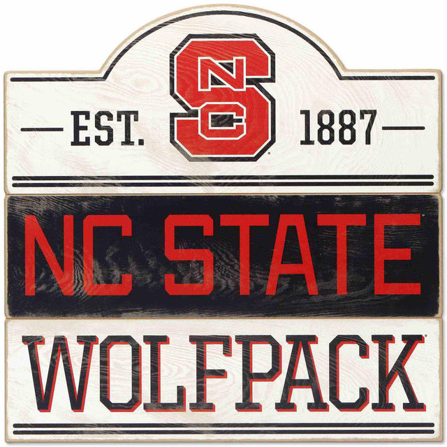 North Carolina State University Bump Planked Wood Wall Decor