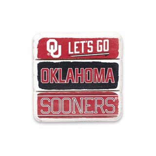 University of Oklahoma Planked Wood Magnet