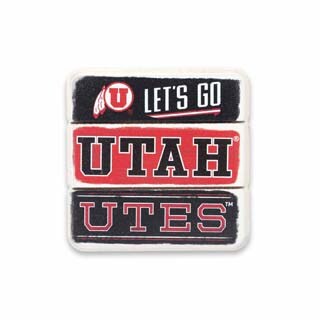 University of Utah Planked Wood Magnet