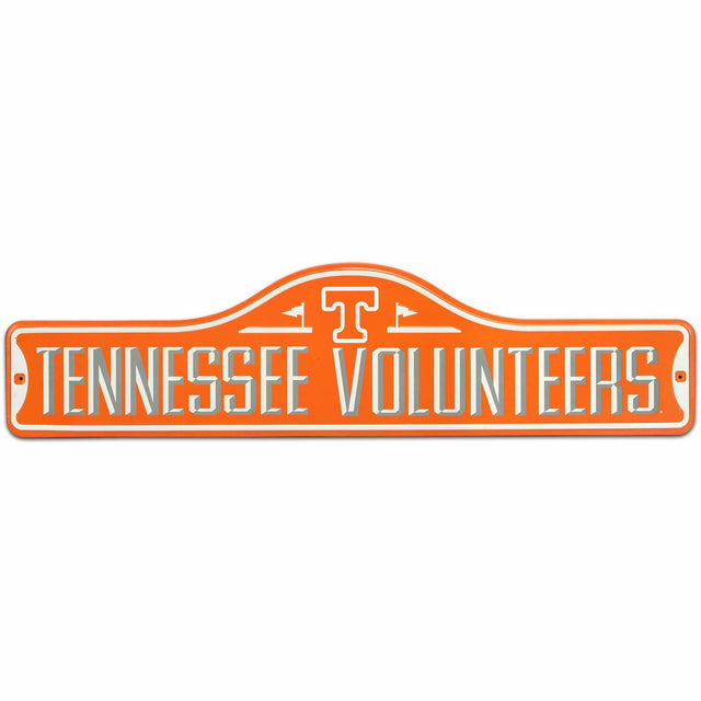 Letrero de metal para calle de los voluntarios de la Universidad de Tennessee en Knoxville