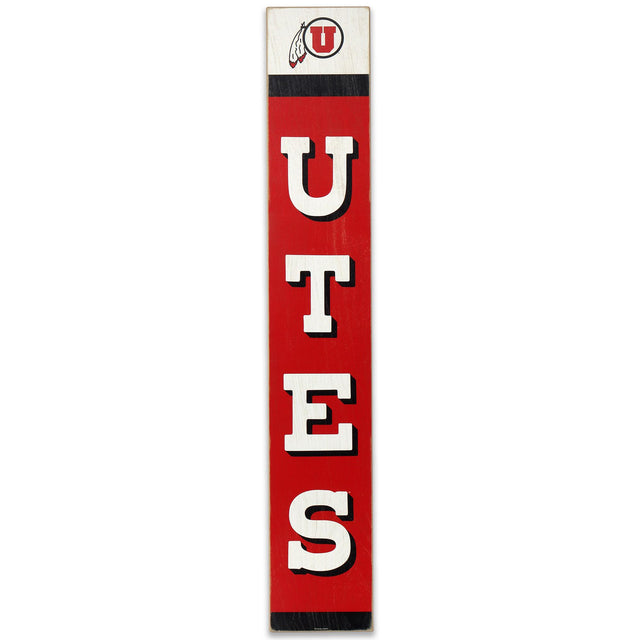 University of Utah Vertical Wood Wall Decor