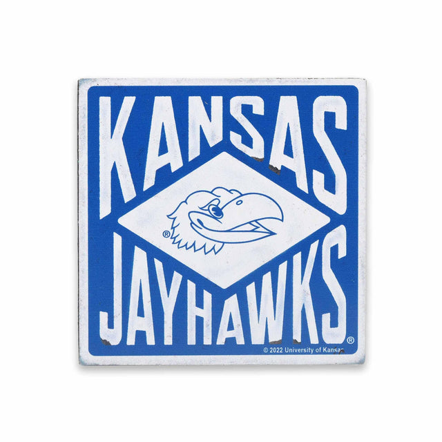 University of Kansas Jayhawks Vintage Metal Magnet