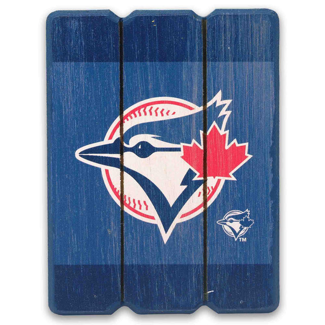 Imán de madera con forma de tablón de Toronto Blue Jays