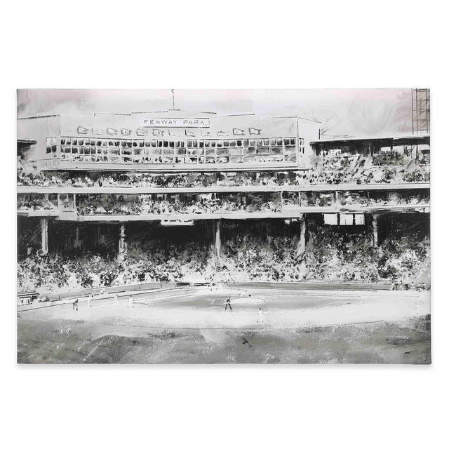 Decoración de pared en lienzo en blanco y negro de Boston Red Sox Fenway Park