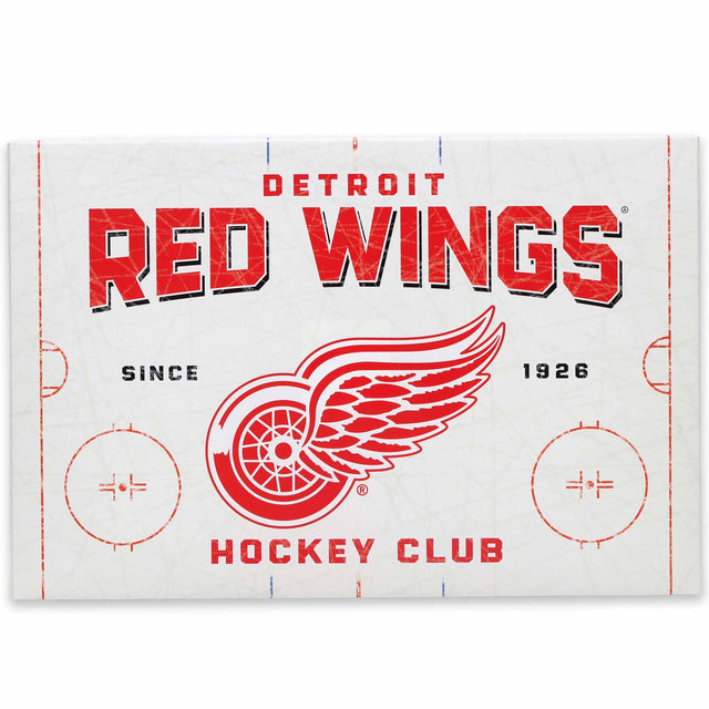 Decoración de pared en lienzo con la pista de patinaje de los Detroit Red Wings