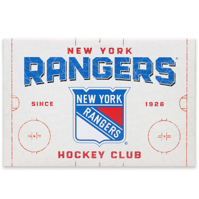 Decoración de pared en lienzo con la pista de patinaje de los New York Rangers