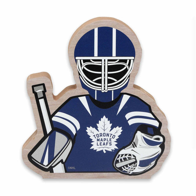 National Hockey League NHL Toronto Maple Leafs Goalie Tabletop Wood Decor