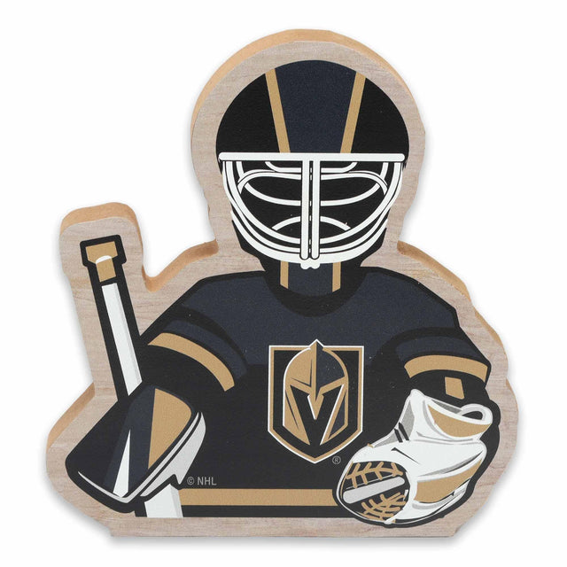 National Hockey League NHL Vegas Golden Knights Goalie Tabletop Wood Decor