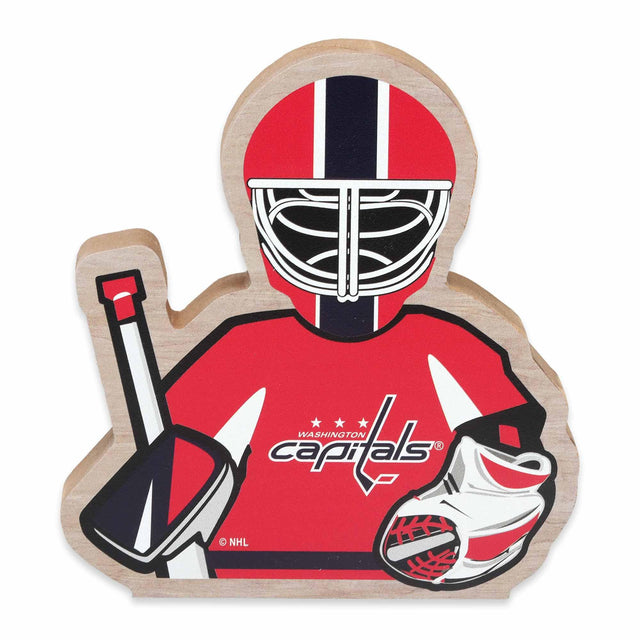 National Hockey League NHL Washington Capitals Goalie Tabletop Wood Decor