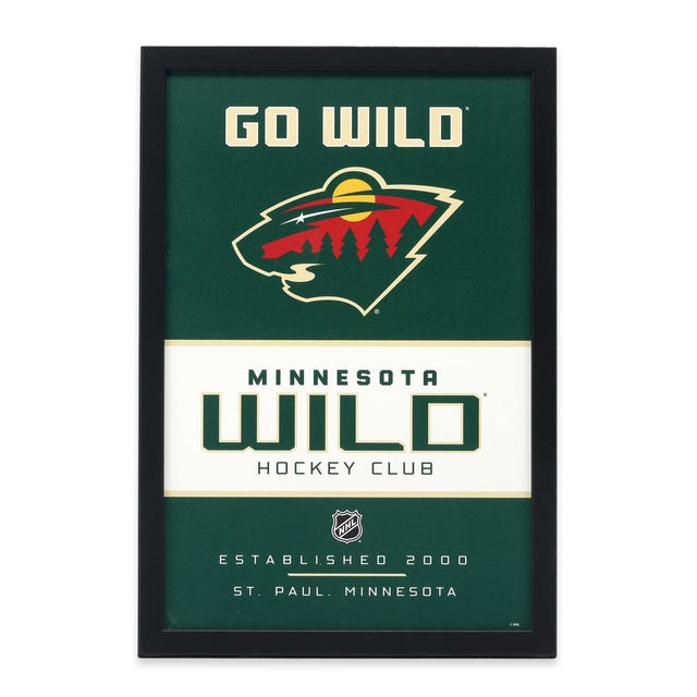 Minnesota Wild Team Spirit Framed Wood Wall Decor