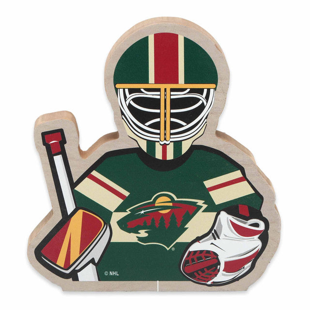 Minnesota Wild Goalie Tabletop Wood Decor