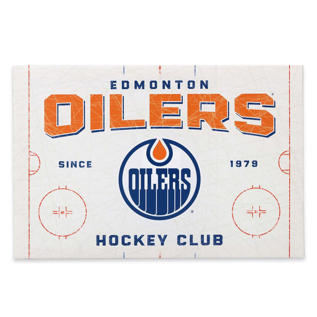 Decoración de pared en lienzo de la pista de patinaje de los Edmonton Oilers