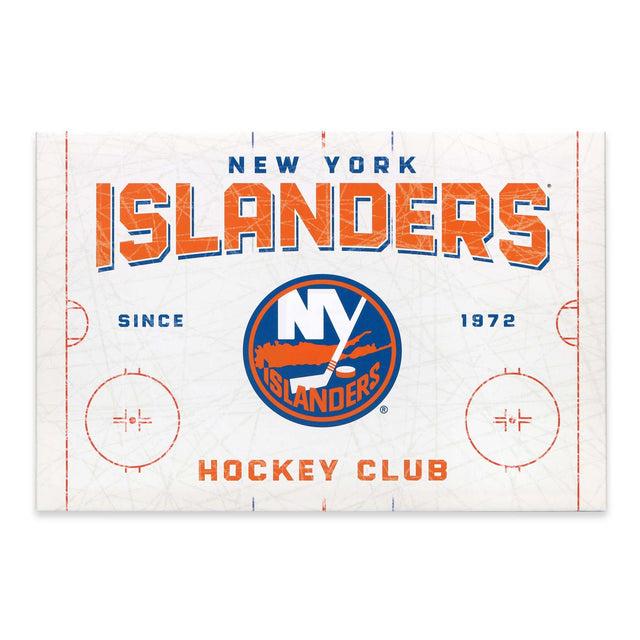 Decoración de pared en lienzo de la pista de patinaje de los New York Islanders