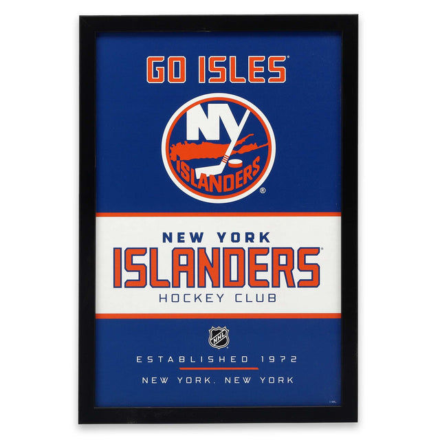 NHL New York Islanders Team Spirit Framed Wood Wall Decor