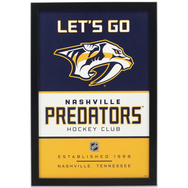 Nashville Predators Team Spirit Framed Wood Wall Decor