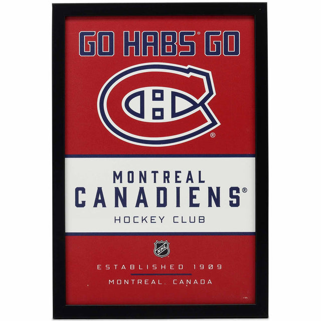 Montreal Canadiens Team Spirit Framed Wood Wall Decor