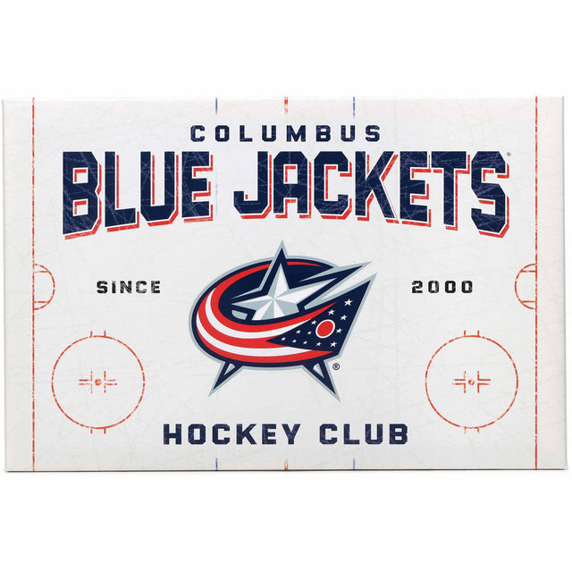 Decoración de pared en lienzo de la pista de patinaje de los Columbus Blue Jackets