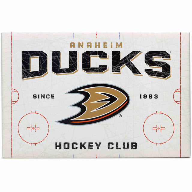 Decoración de pared en lienzo con la pista de patinaje de los Anaheim Ducks