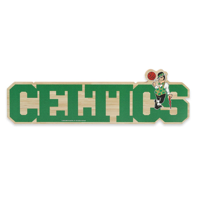 Decoración de mesa de madera cortada con láser de los Boston Celtics