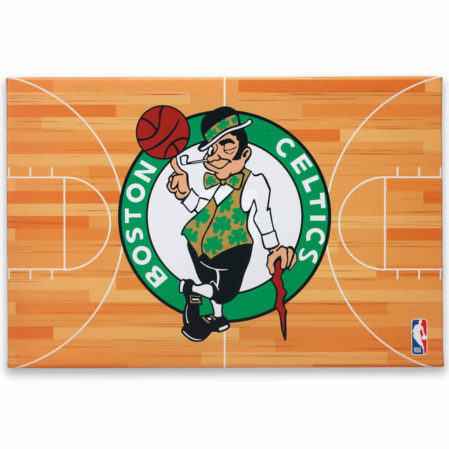 Decoración de pared en lienzo con la cancha de los Boston Celtics