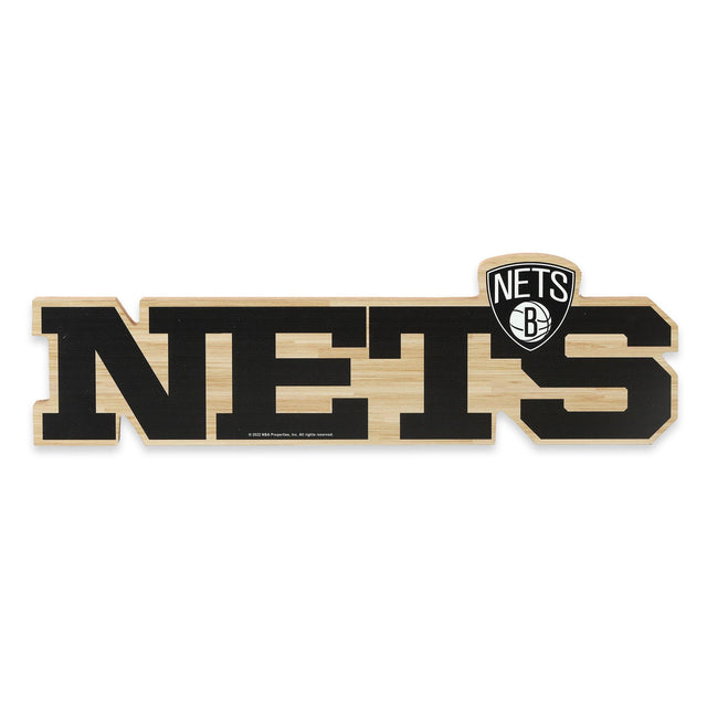 Decoración de mesa de madera cortada con láser de los Brooklyn Nets