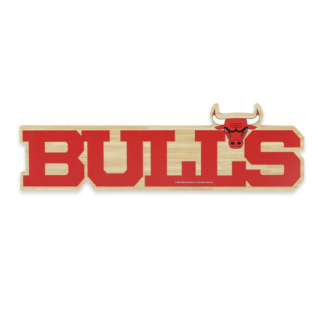 Decoración de mesa de madera cortada con láser de los Chicago Bulls