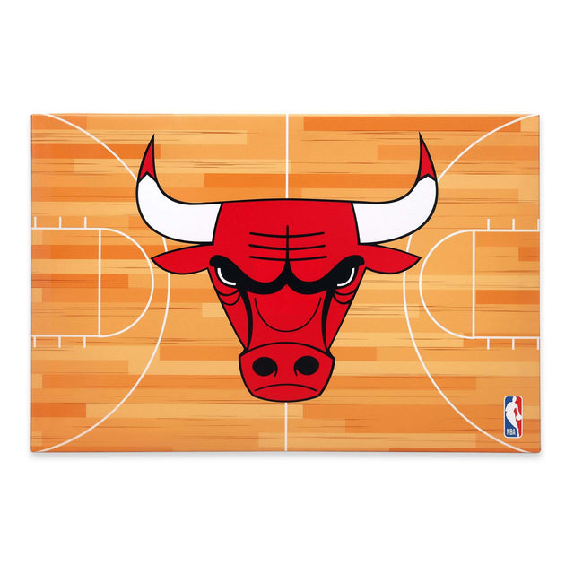 Decoración de pared en lienzo con la cancha de los Chicago Bulls