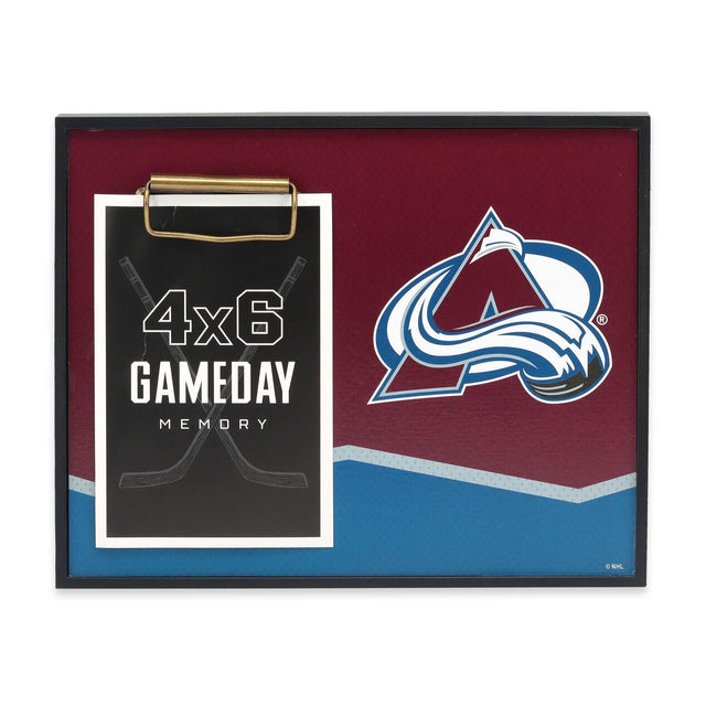 Marco de fotos con el logotipo del equipo Colorado Avalanche de la Liga Nacional de Hockey (NHL)