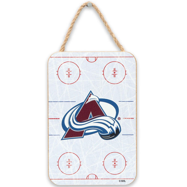 Colorado Avalanche Rink Hanging Wood Wall Decor